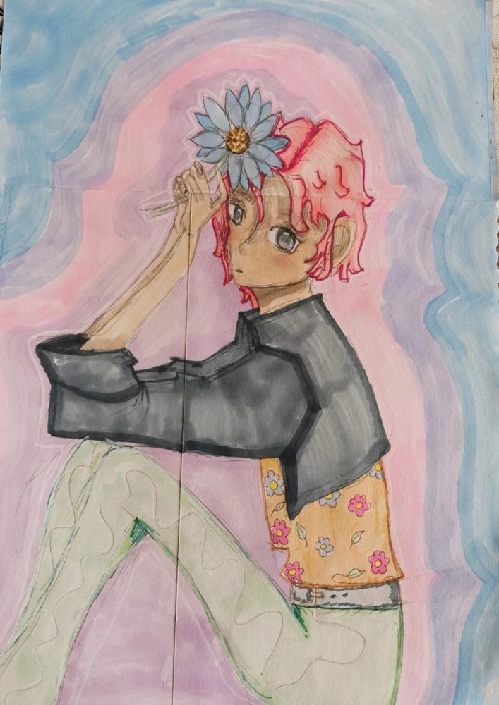 Anime Character I — watercolour