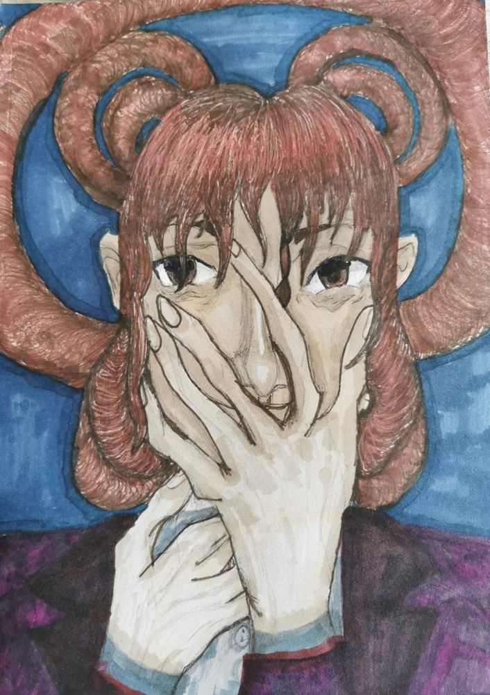 Anime Character II — watercolour