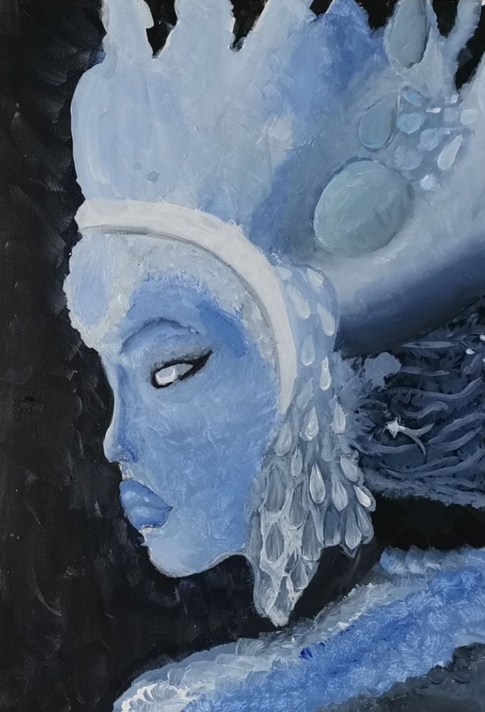 Ice Queen — acrylic portrait
